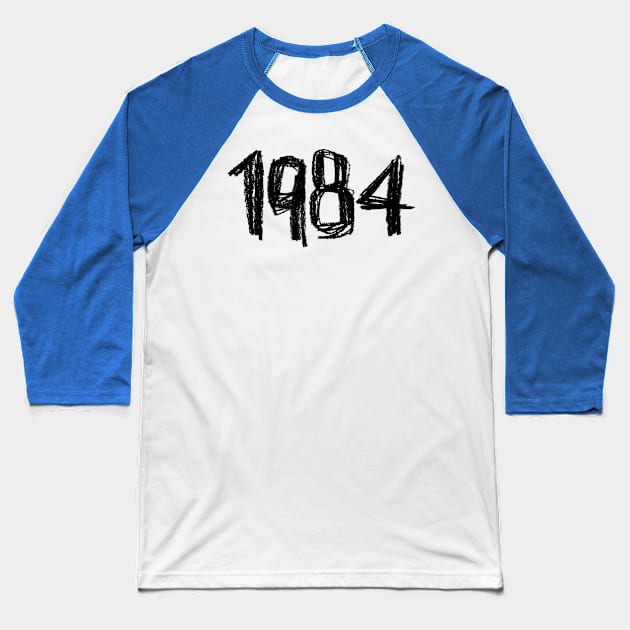 1984 Baseball T-Shirt by badlydrawnbabe